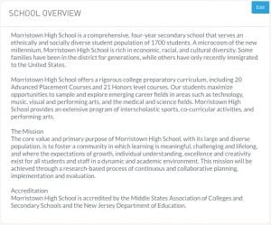 Morristown High School Blended Learning Profile School Overview