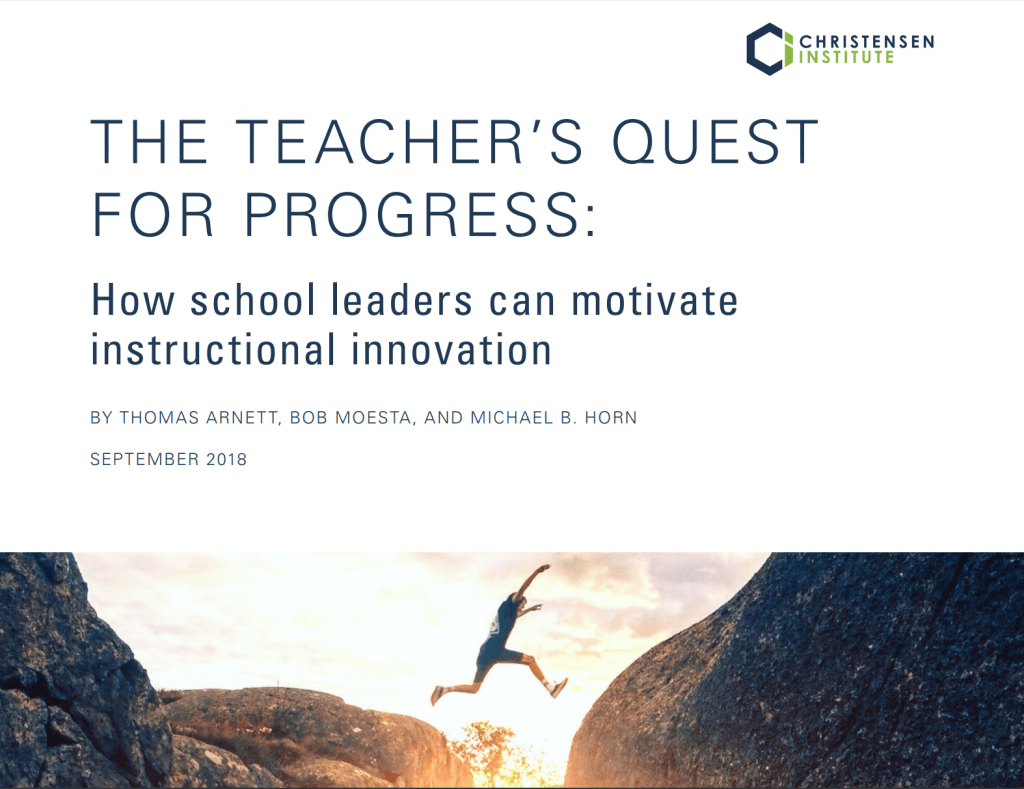 The teacher's quest for progress: How school leaders can motivate ...